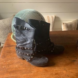 German made studded boots